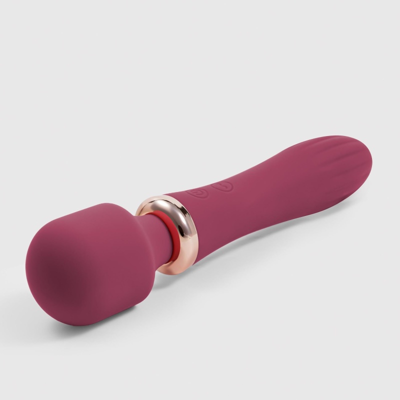 Masażer dwustymulacyjny Jinx 21 cm Czerwone Wino - 3