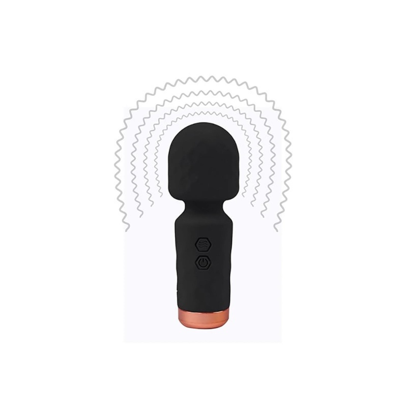 Eros Mini Wand Black – miniróżdżka masująca z 10 trybami wibracji, 11,5 cm - 4