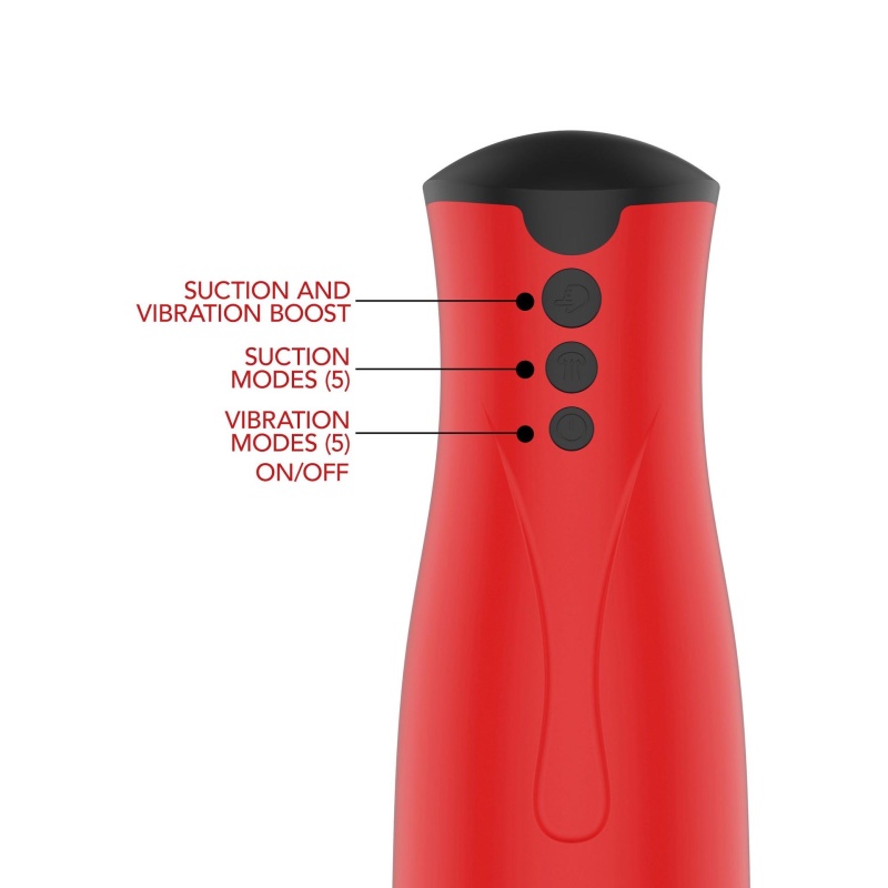Super Suction Masturbator Red - 4