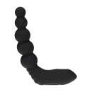 Vibrating Heating Bendable Tapping Beaded Silicone Prostate Stimulator - Black - 4