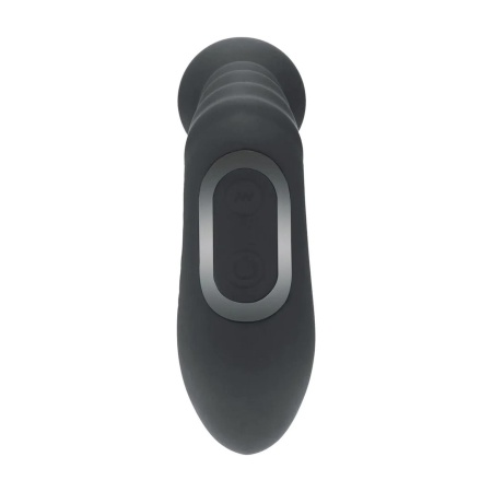 Vibrating Heating Bendable Tapping Beaded Silicone Prostate Stimulator - Black - 5