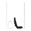 Vibrating Heating Bendable Tapping Beaded Silicone Prostate Stimulator - Black - 8