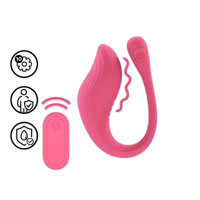 Vibrating G-Spot Vibe with Remote Control - Pink - 1 2