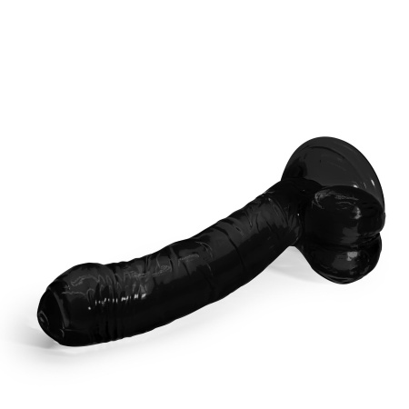 Hudini Żelkowy Dildo Analny 17,5 cm / 3 cm – Czarny - 6