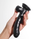 Hudini Żelkowy Dildo Analny 17,5 cm / 3 cm – Czarny - 8