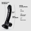 Hudini Żelkowy Dildo Analny 17,5 cm / 3 cm – Czarny - 10