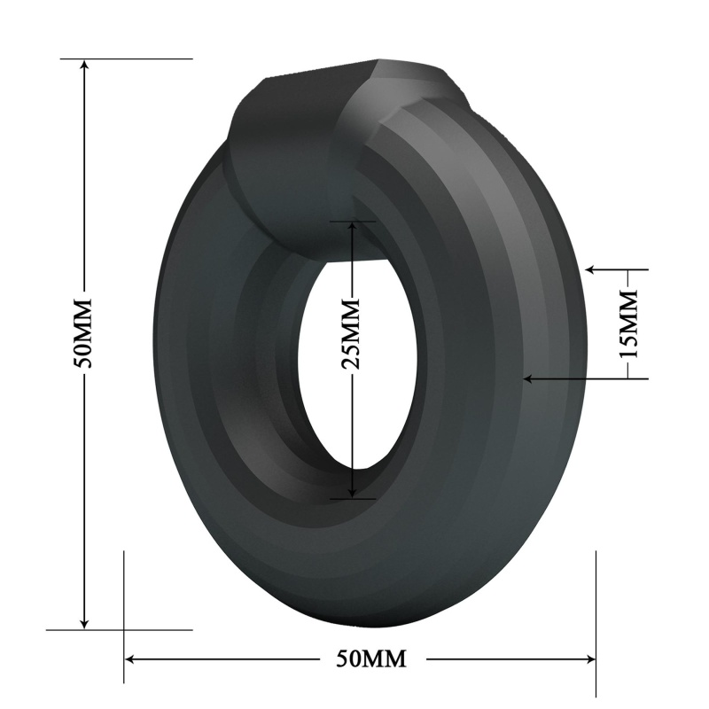Pierścień erekcyjny Kayke marki z super miękkiego silikonu, 5 cm - 6