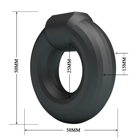 Pierścień erekcyjny Kayke marki z super miękkiego silikonu, 5 cm - 6