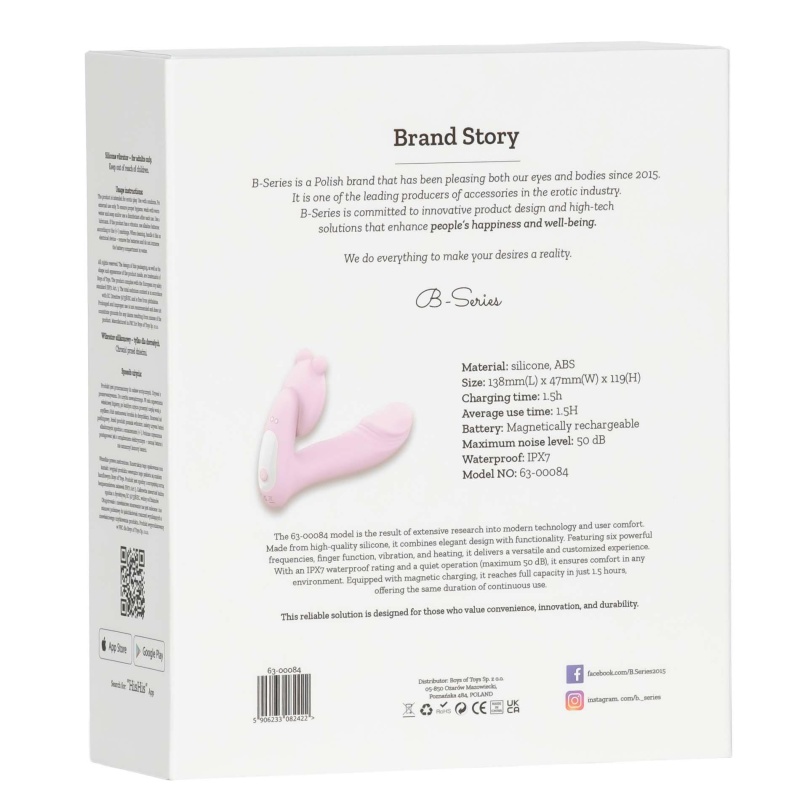 Silicone vibrator 3 speeds, 6 frequenciesFinger function, Heating + APP control - 4