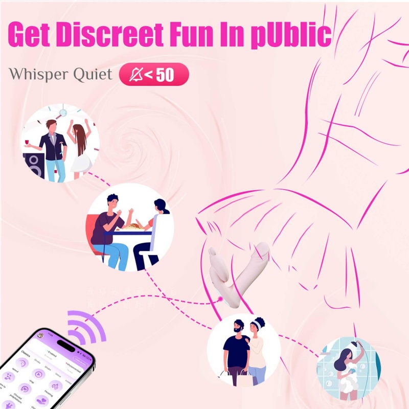 Silicone vibrator 3 speeds, 6 frequenciesFinger function, Heating + APP control - 9
