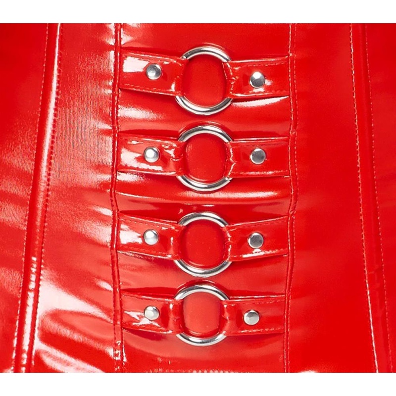 Vinyl Suspender Straps red 2XL - 6