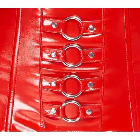 Vinyl Suspender Straps red 2XL - 6