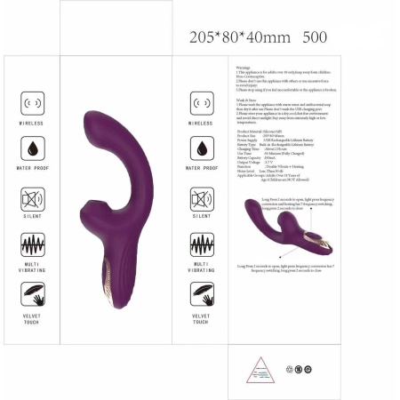 Wibrator Lila z podgrzewaniem i pulsacyjnymi uderzeniami 18,5 cm - 4