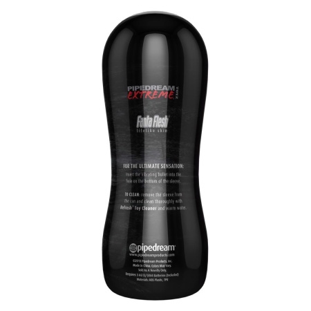Masturbator PEE Vibrating Pussy Stroker – wyjmowany bullet, zdejmowany rękaw TPR, 17,5 cm - 3