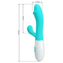 Wibrator króliczek Snappy Light Blue 30 funkcji wibracji, wodoodporny, ok. 20 cm - 8