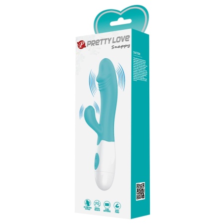 Wibrator króliczek Snappy Light Blue 30 funkcji wibracji, wodoodporny, ok. 20 cm - 9