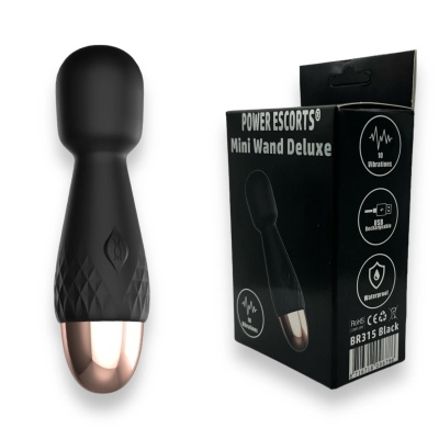 Masażer Mini Wand De Luxe 11,6 cm czarny - 1 2