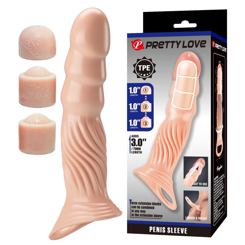 Nakładka na penisa Adjustable Penis Sleeve Extender - regulowana, 24 cm - 1