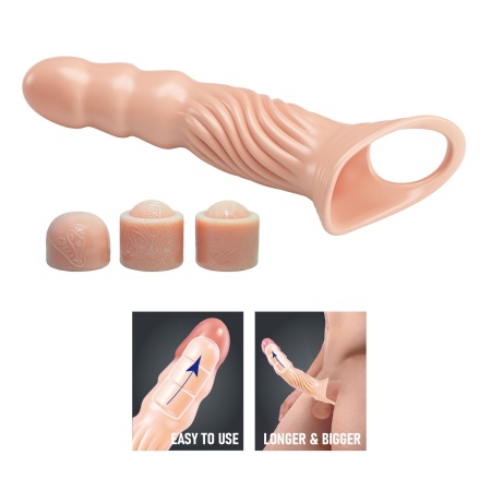Nakładka na penisa Adjustable Penis Sleeve Extender - regulowana, 24 cm - 3