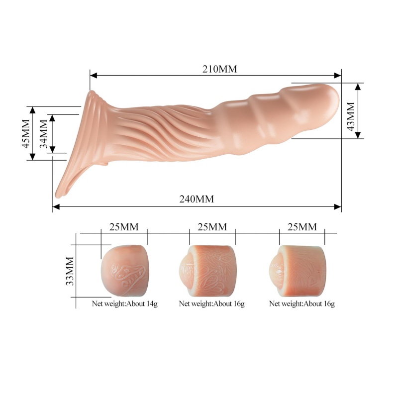 Nakładka na penisa Adjustable Penis Sleeve Extender - regulowana, 24 cm - 8