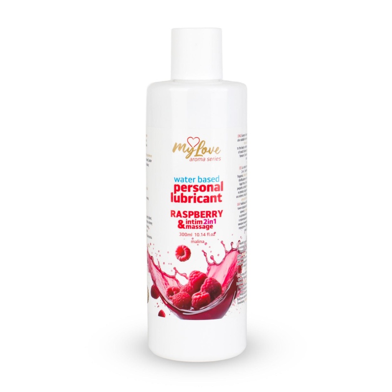 Lubrykant wodny Aroma Series Intim&Massage 2in1 Malina 300 ml - 1