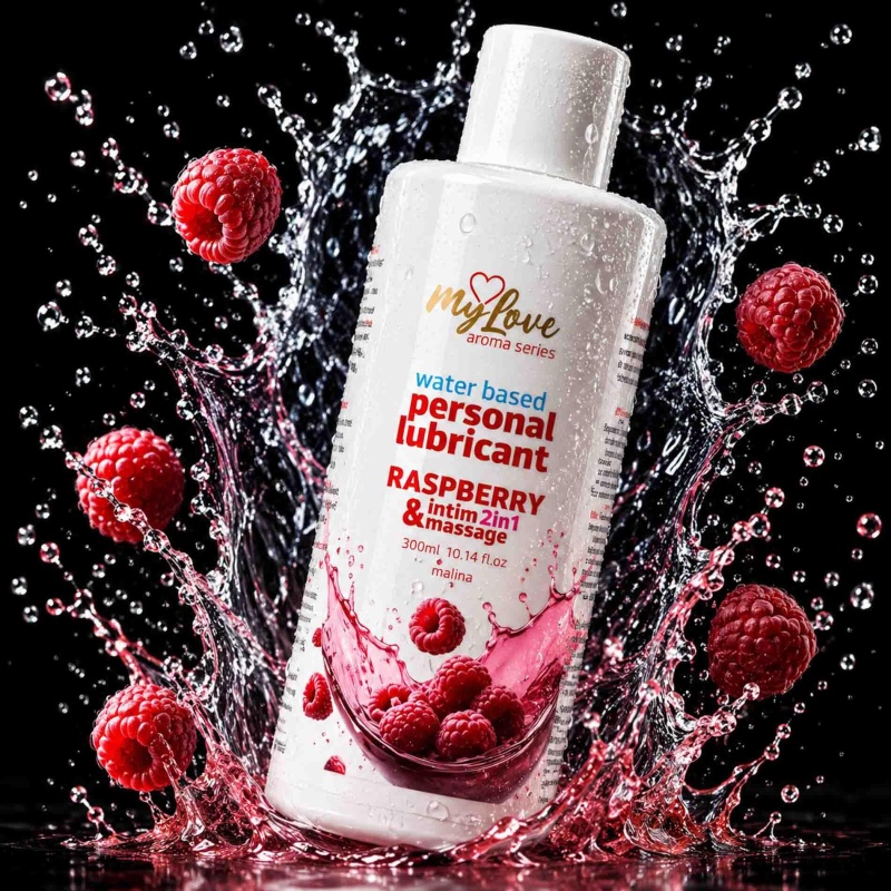 Lubrykant wodny Aroma Series Intim&Massage 2in1 Malina 300 ml - 6