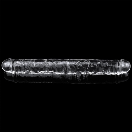 Podwójne dildo przezroczyste Flawless Clear 30 cm - 2