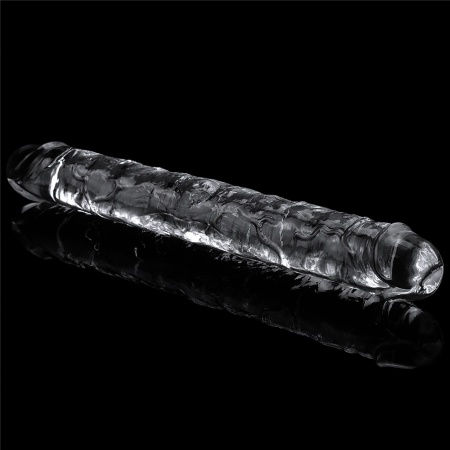 Podwójne dildo przezroczyste Flawless Clear 30 cm - 3