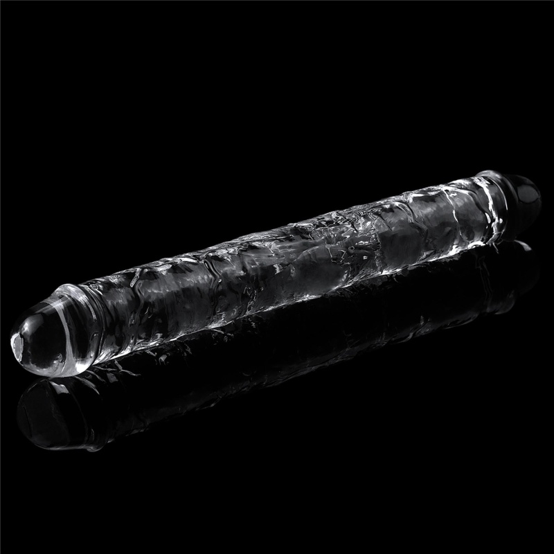 Podwójne dildo przezroczyste Flawless Clear 30 cm - 4