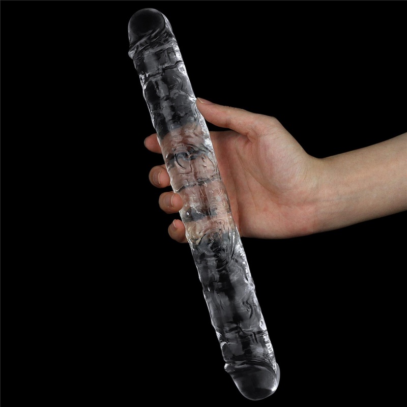 Podwójne dildo przezroczyste Flawless Clear 30 cm - 5