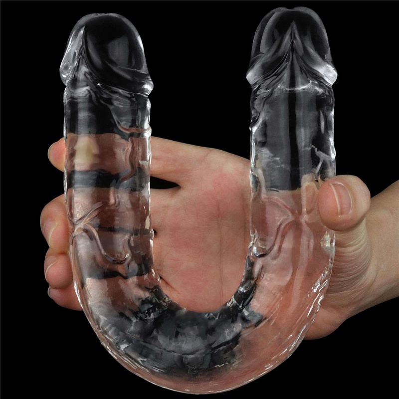 Podwójne dildo przezroczyste Flawless Clear 30 cm - 6