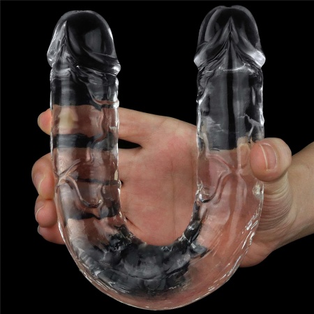 Podwójne dildo przezroczyste Flawless Clear 30 cm - 6