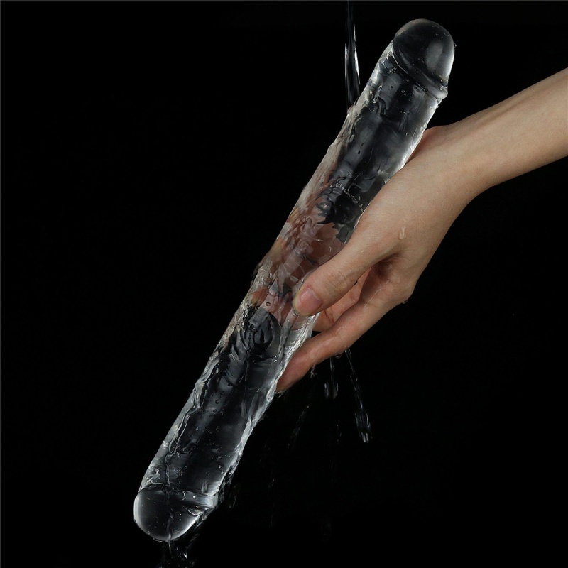 Podwójne dildo przezroczyste Flawless Clear 30 cm - 8