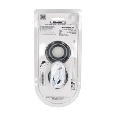 Vibrating Cock and Ball Ring with Winged Stimulator - Black - 1 2