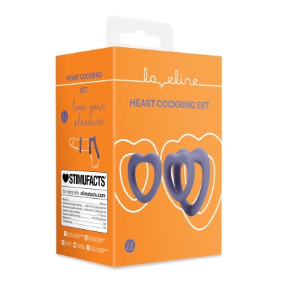 Heart Cockring Set - Violet Storm - 1 2