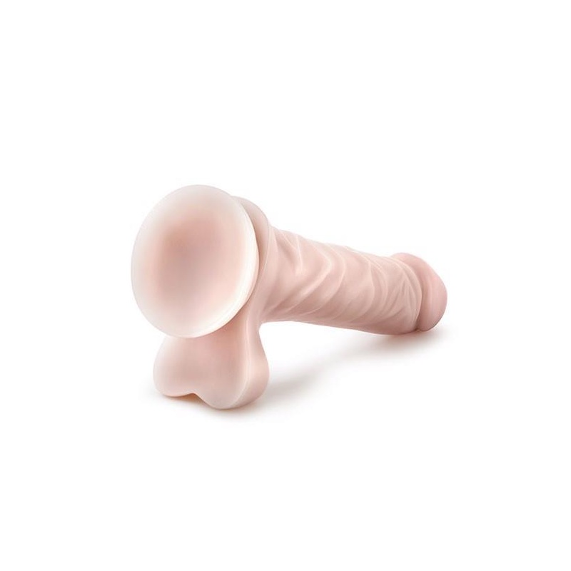 Realistyczne dildo 9 Inch Cock 1 w kolorze beżowym z przyssawką i jądrami, 22,8 cm - 4