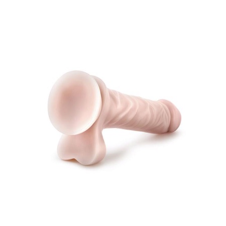 Realistyczne dildo 9 Inch Cock 1 w kolorze beżowym z przyssawką i jądrami, 22,8 cm - 4
