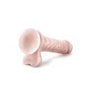 Realistyczne dildo 9 Inch Cock 1 w kolorze beżowym z przyssawką i jądrami, 22,8 cm - 4
