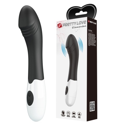 Wibrator Elemental Black - 30 funkcji wibracji, 19 cm - 1