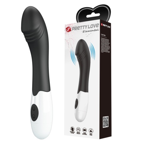 Wibrator Elemental Black - 30 funkcji wibracji, 19 cm - 1