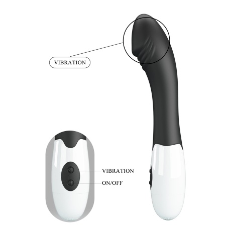 Wibrator Elemental Black - 30 funkcji wibracji, 19 cm - 7