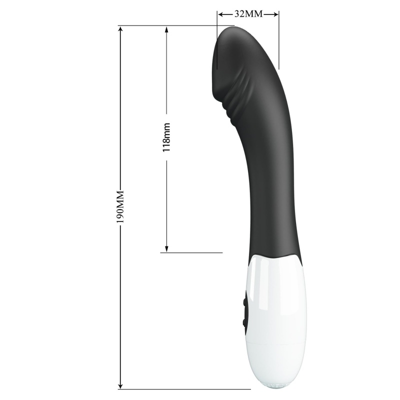 Wibrator Elemental Black - 30 funkcji wibracji, 19 cm - 9