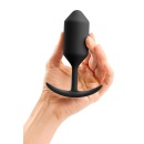 Snug Plug 3 Black - obciążony korek analny z silikonu medycznego, 180 g, 12 cm - 3