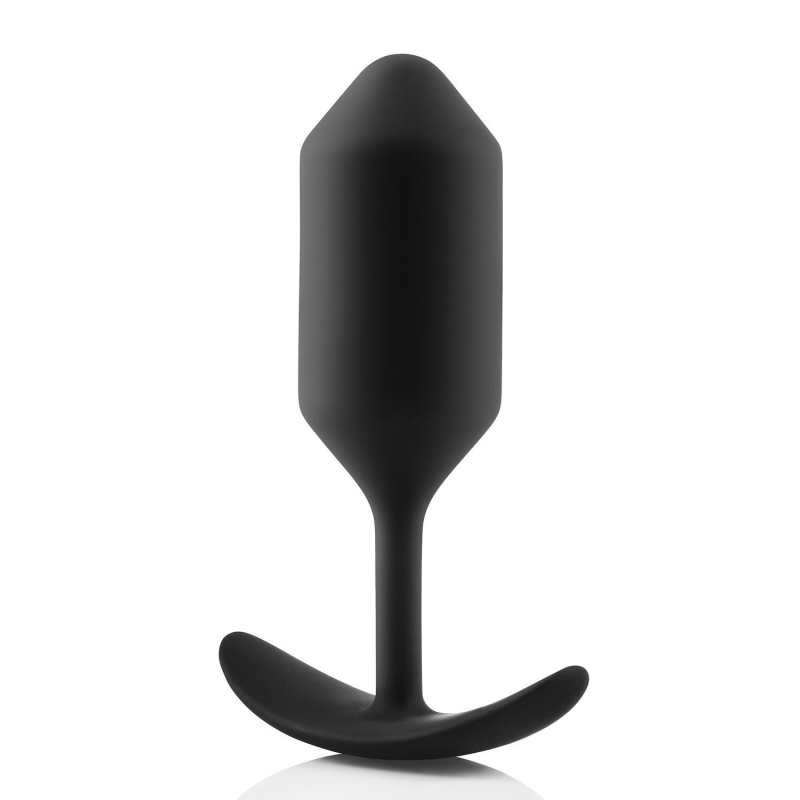 Snug Plug 3 Black - obciążony korek analny z silikonu medycznego, 180 g, 12 cm - 4
