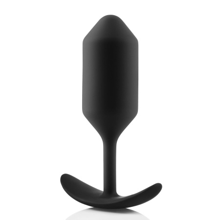 Snug Plug 3 Black - obciążony korek analny z silikonu medycznego, 180 g, 12 cm - 4