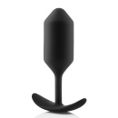 Snug Plug 3 Black - obciążony korek analny z silikonu medycznego, 180 g, 12 cm - 4