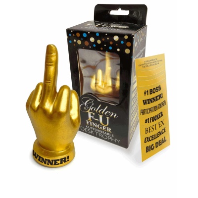 Golden F-U Finger Trophy - 1