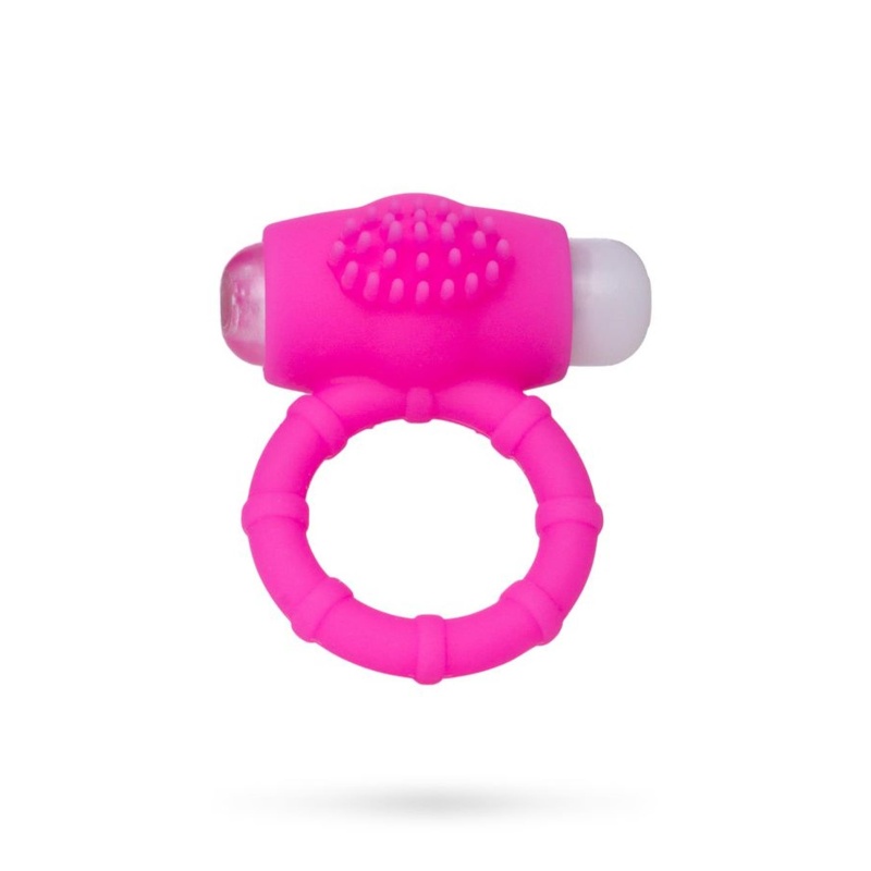 Pierścień wibrujący na penisa A-Toys Nevy - obrączka erekcyjna ze stymulatorem łechtaczki, silikon, średnica wewnętrzna 2,5 cm - 2