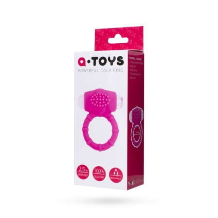Pierścień wibrujący na penisa A-Toys Nevy - obrączka erekcyjna ze stymulatorem łechtaczki, silikon, średnica wewnętrzna 2,5 cm - 4