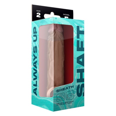 SHAFT SHEATH MODEL F 6.9 INCH LIQUID SILICONE SLEEVE OAK - 1